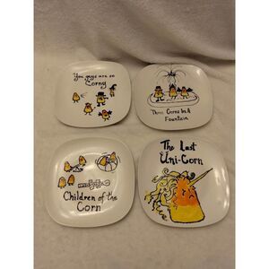 4 Royal Norfolk 7" x 7" Halloween plates